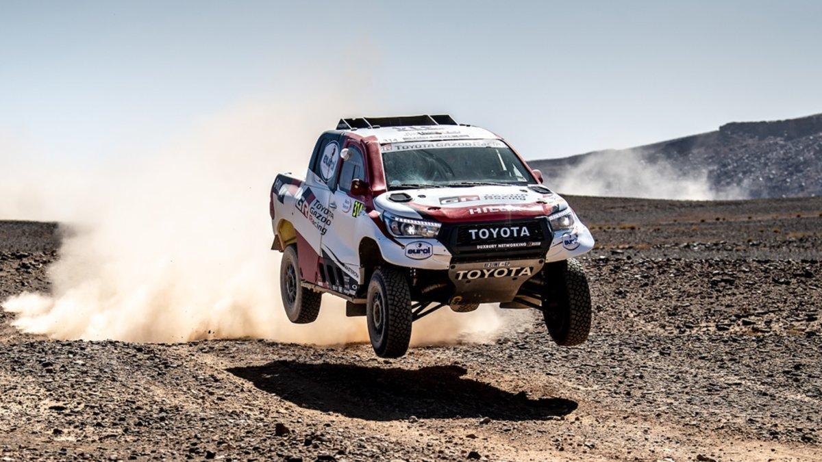 Fernando Alonso, en acción durante el Rally de Marruecos