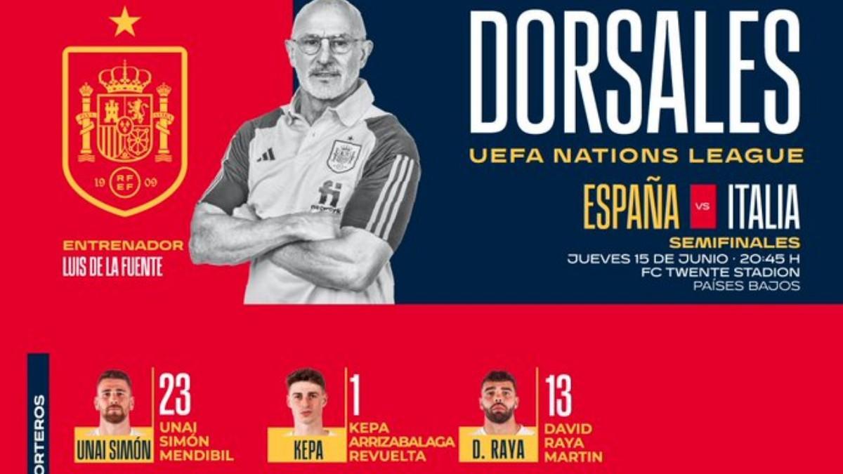 Dorsales de la selección española