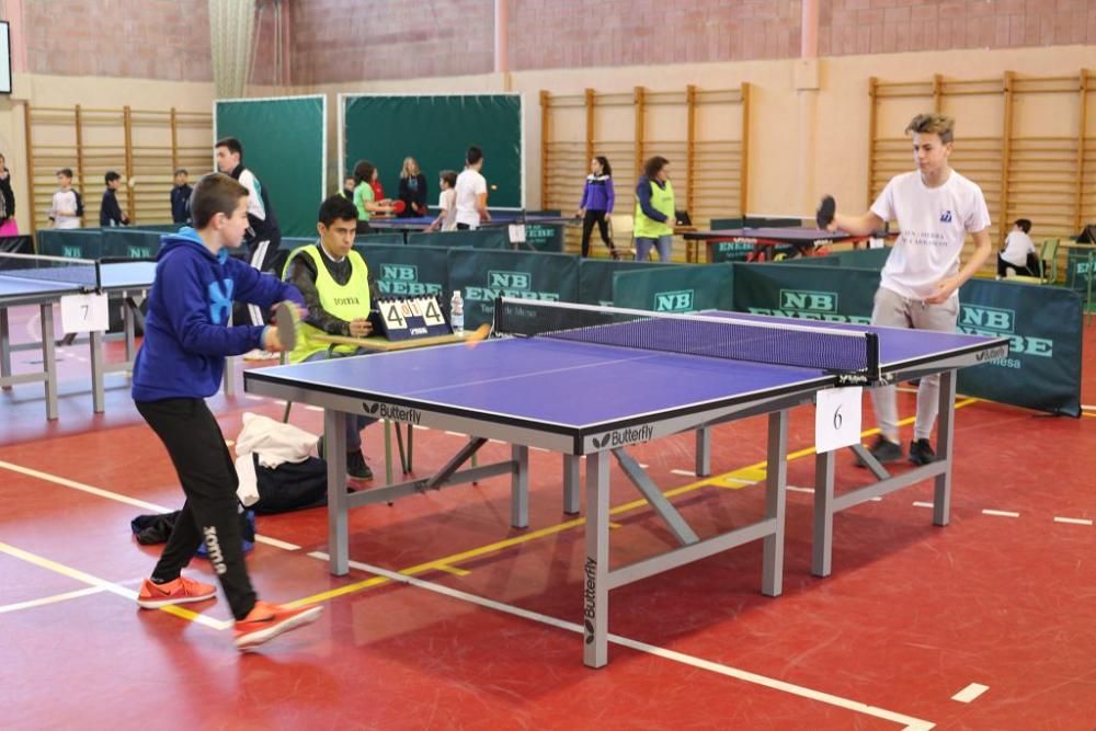 Final regional de tenis de mesa en Calasparra