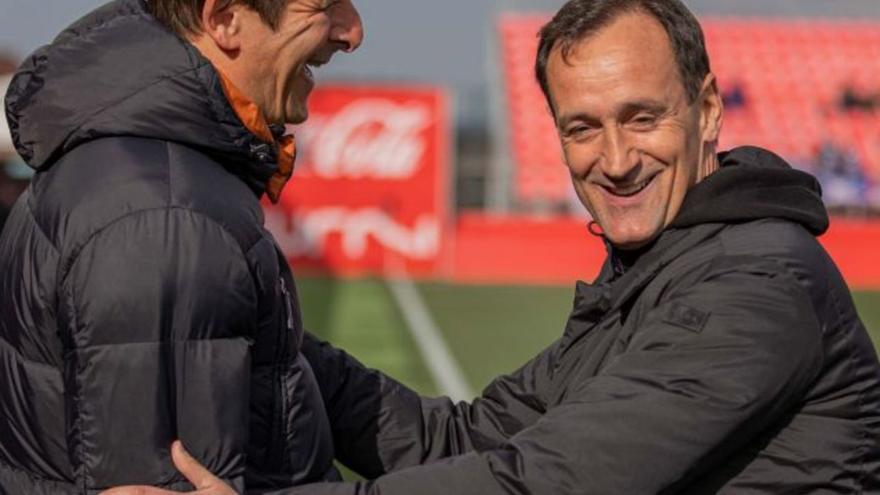 Ramis y Etxeberria, sonrientes antes de empezar el encuentro. | | LALIGA