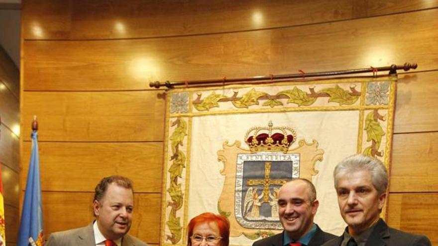 Miguel Ángel de Dios, Elvira Fernández, Lucas Lastra y Alfredo García.