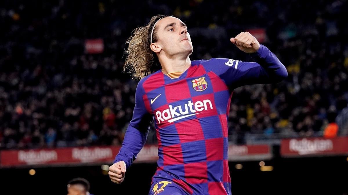 Griezmann celebrando su gol ante el Leganés en Copa del Rey.