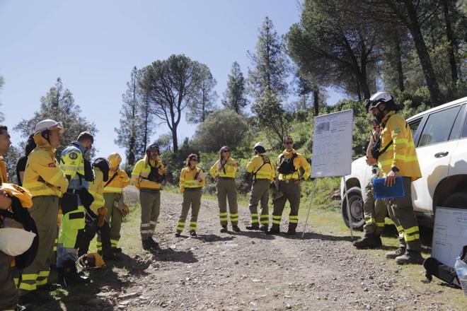 Una quema controlada en Córdoba para formar a alumnos en prevención de incendios
