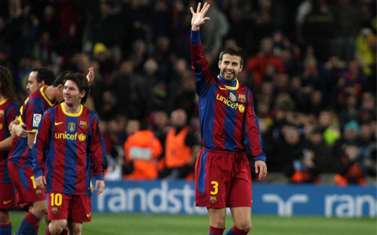 Así celebró Piqué el 5-0 al Real Madrid en 2010. Una manita histórica
