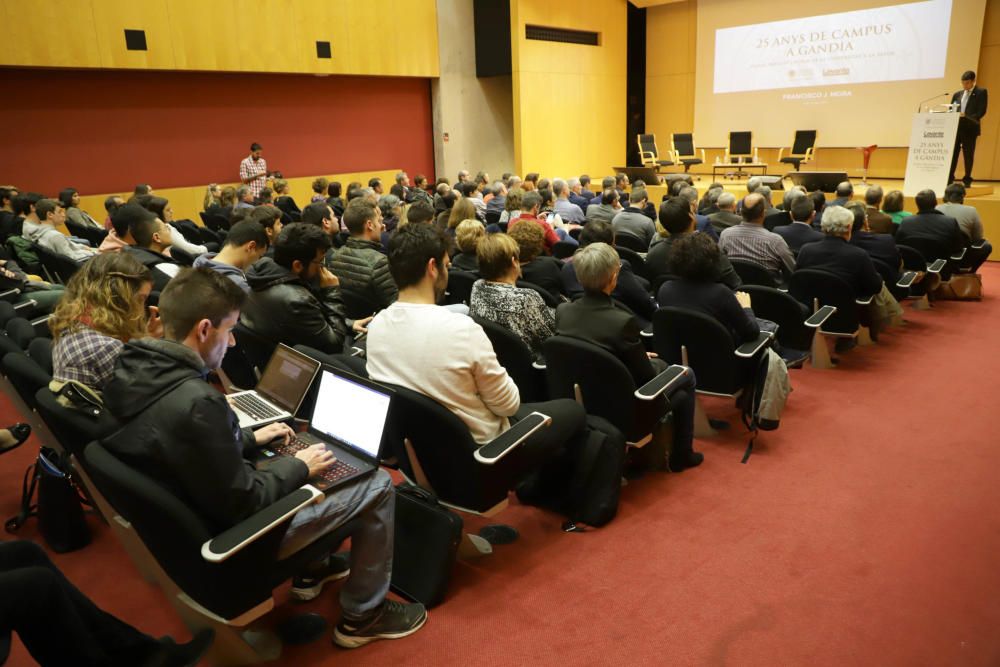 Acto de celebración del 25 aniversario del Campus de Gandia