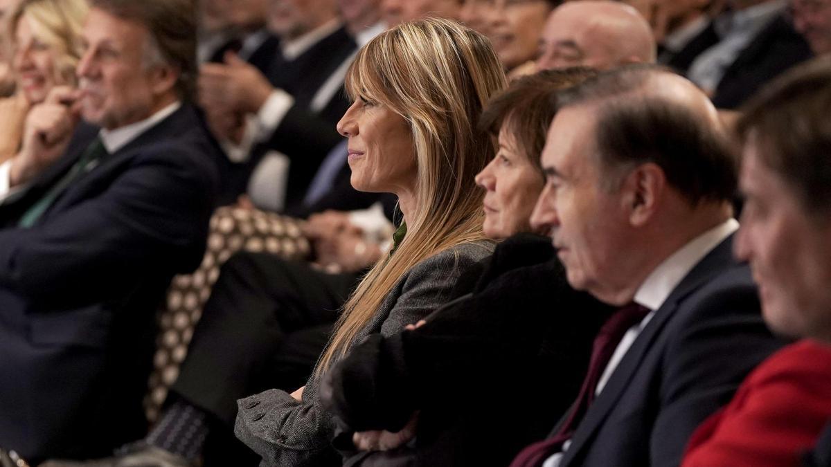 Begoña Gómez en un acto de presentación del libro de su marido, Pedro Sánchez.