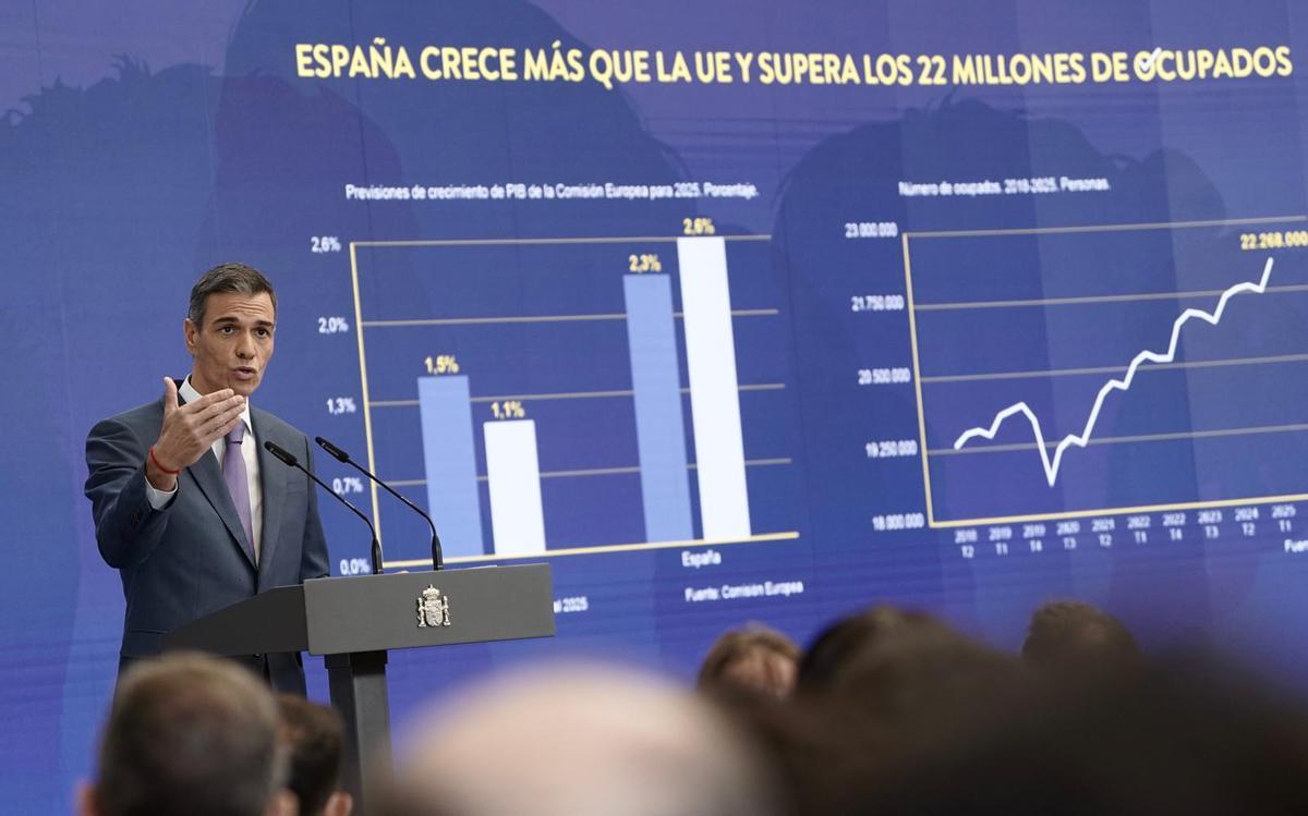 Comparecencia de Pedro Sánchez ante los medios para hacer balance del curso político