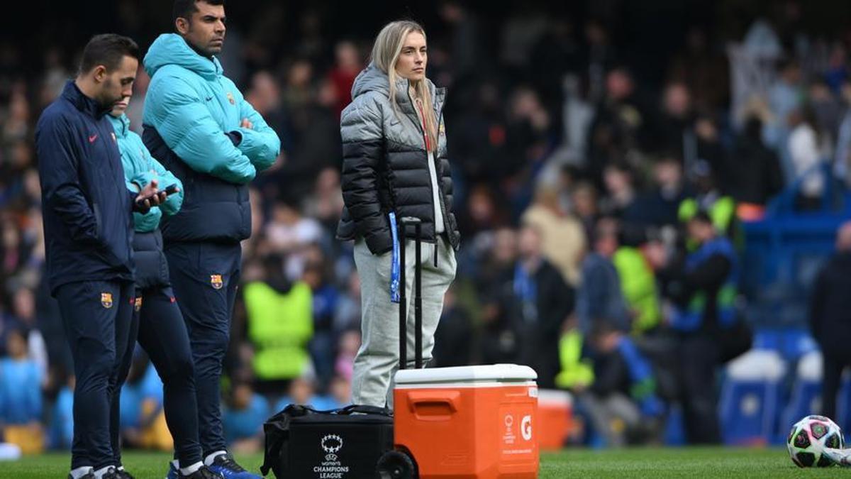 Alexia Putellas en Stamford Bridge en el partido de ida contra el Chelsea.