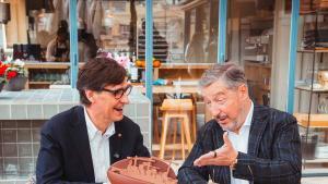 El president Salvador Illa con el cocinero Joan Roca