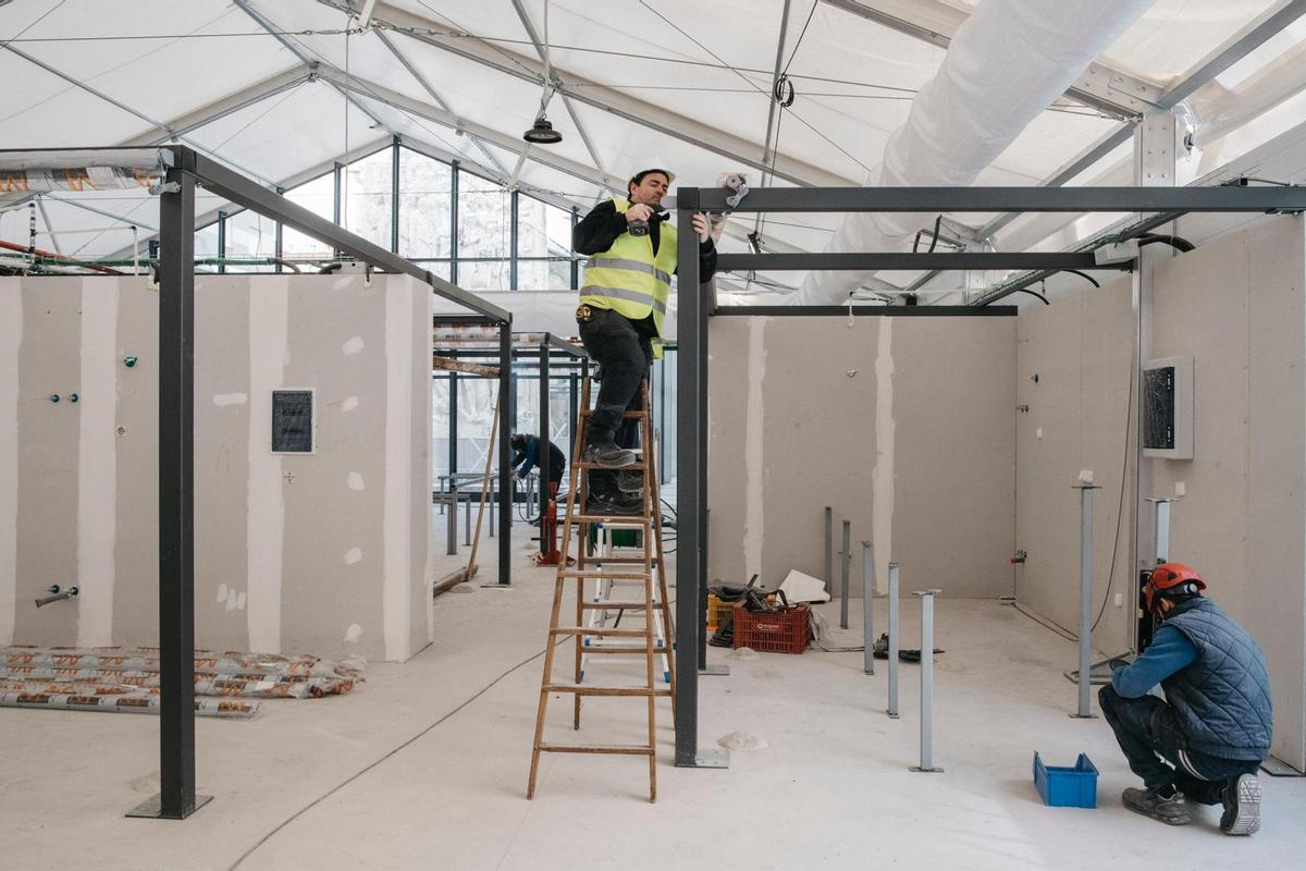 El nuevo mercado provisional de Castelló en imágenes