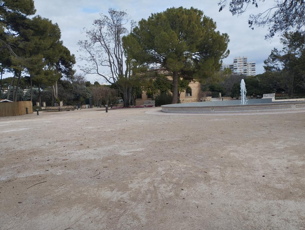 Una de las áreas reformadas del jardín Botánico de Zaragoza.