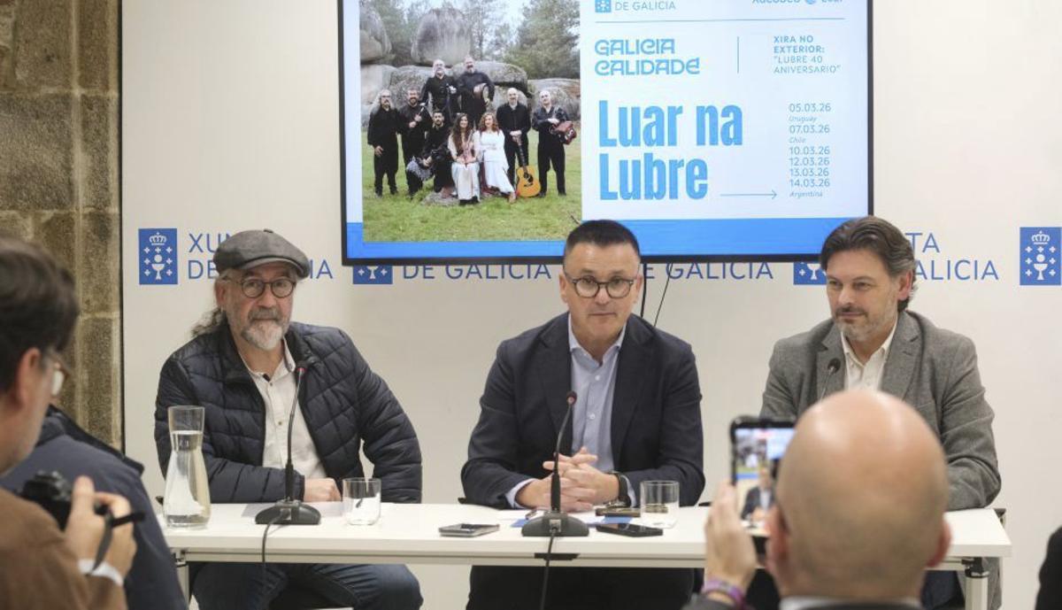 Presentación de la gira, ayer, en Santiago. | XURXO MARTÍNEZ