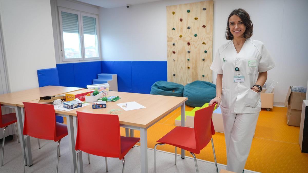 María Jesús Norberto, supervisora de la Unidad de Psiquiatría Infanto-Juvenil del Materno Infantil de Badajoz, en las instalaciones del nuevo hospital de día.
