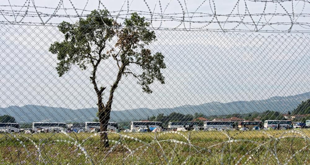 Desallotjament del camp de refugiats d''Idomeni