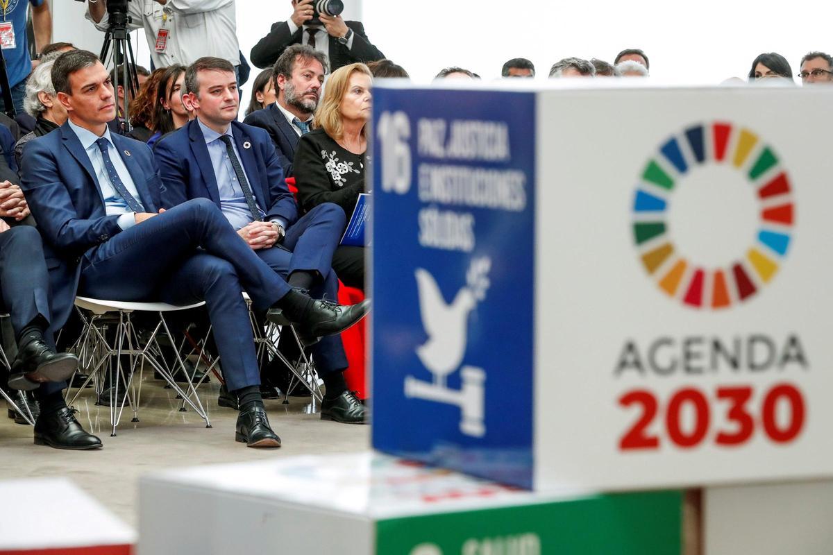 Pedro Sánchez preside el encuentro 'La cultura y la Agenda 2030'.