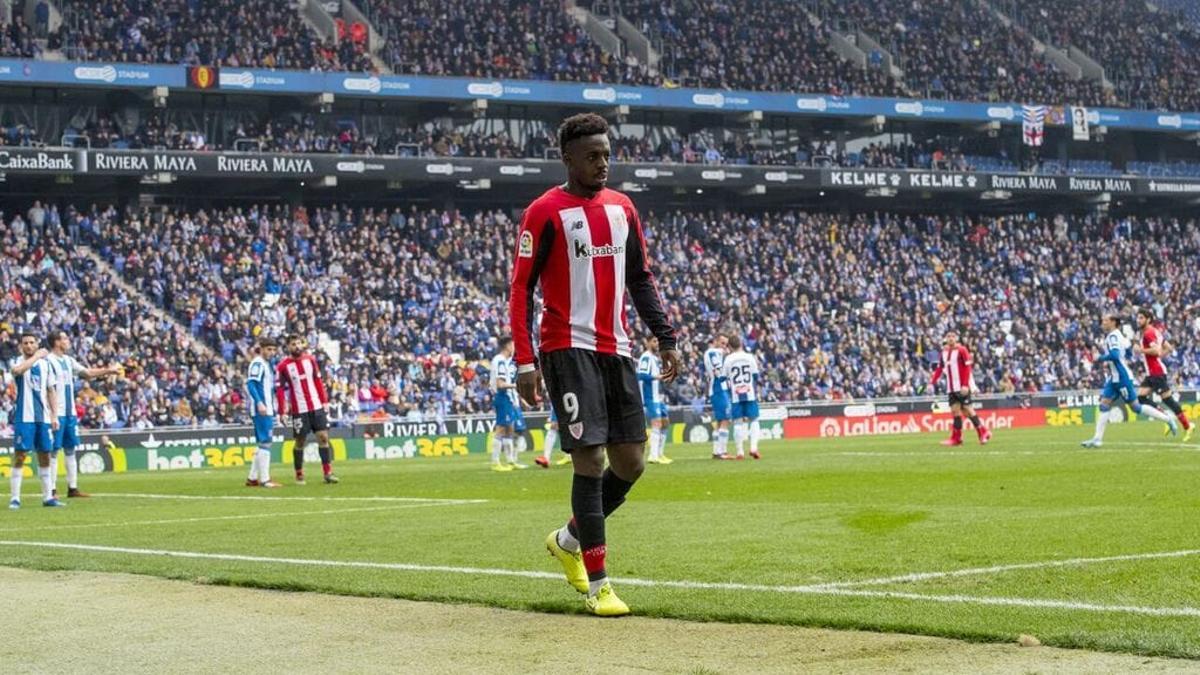 Iñaki Williams, jugador del Athletic, en un partido contra el Espanyol en el RCDE Stadium.