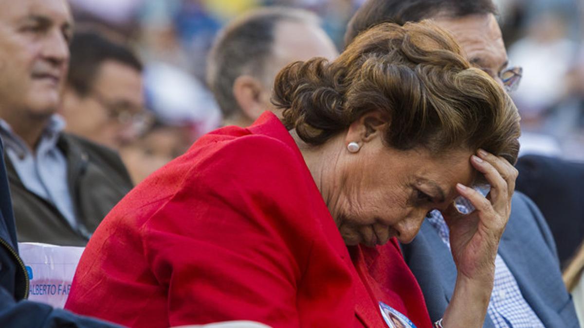 Rita Barberá, en un mitin del PP en Valencia.