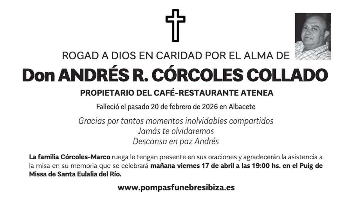 Esquela Andrés R. Córcoles Collado