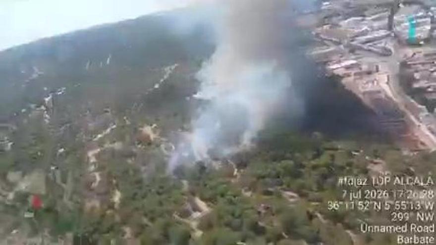 Vídeo | Alerta en Barbate por un incendio forestal junto al Parque de la Breña