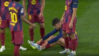 ¡Marc Bernal sale lesionado ante el Atlético!