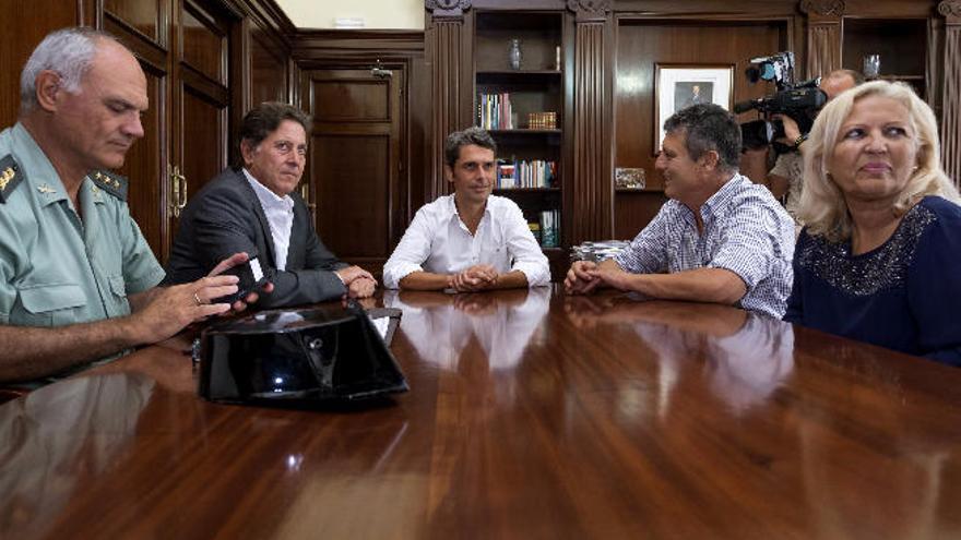 Por la izquierda, Ricardo Arranz, Luis Molina, Enrique Hernández Bento y Salvador Delgado, ayer.