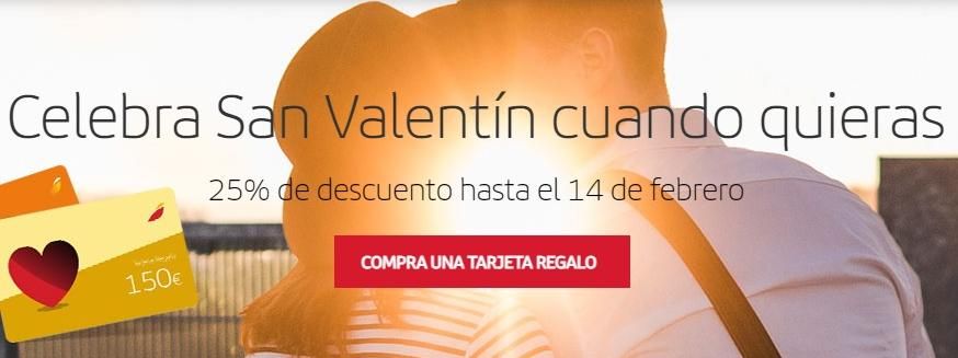 Promoción de billetes baratos de la aerolínea Iberia por San Valentín 2021. 