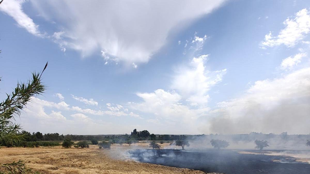 Pequeño incendio en Alcolea de Cinca (Huesca)