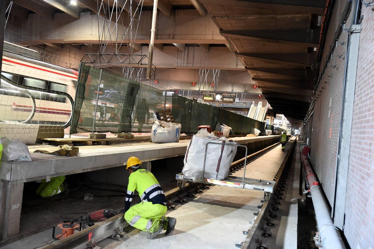 Imagen de los trabajos que se desarrollan en la Vía 10.