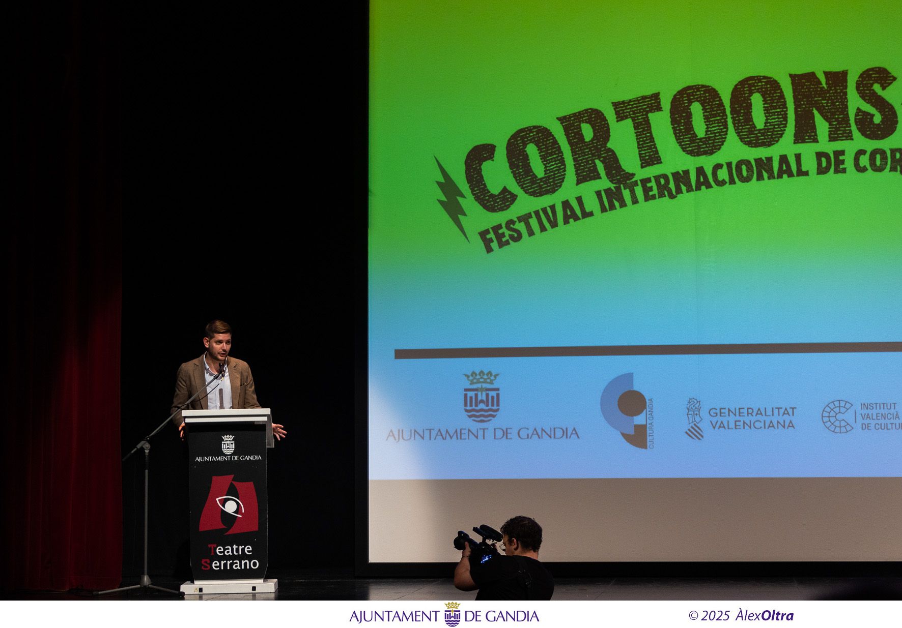 La gala de entrega de premios del Festival Cortoons de Gandia