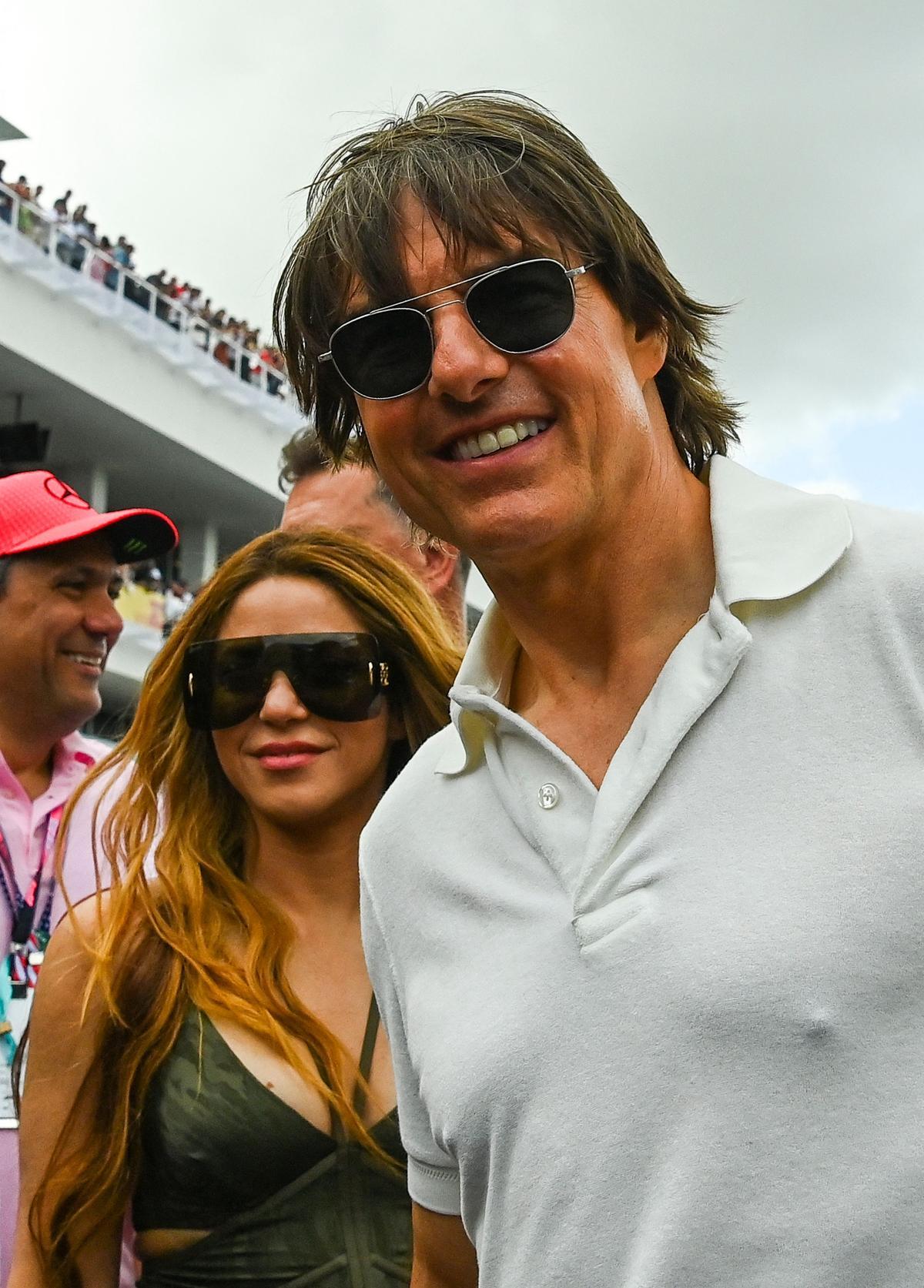 Shakira y Tom Cruise, juntos en las carreras en Miami