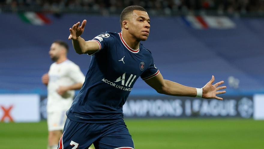 Real Madrid - PSG: Mbappé abrió el marcador en el Bernabéu