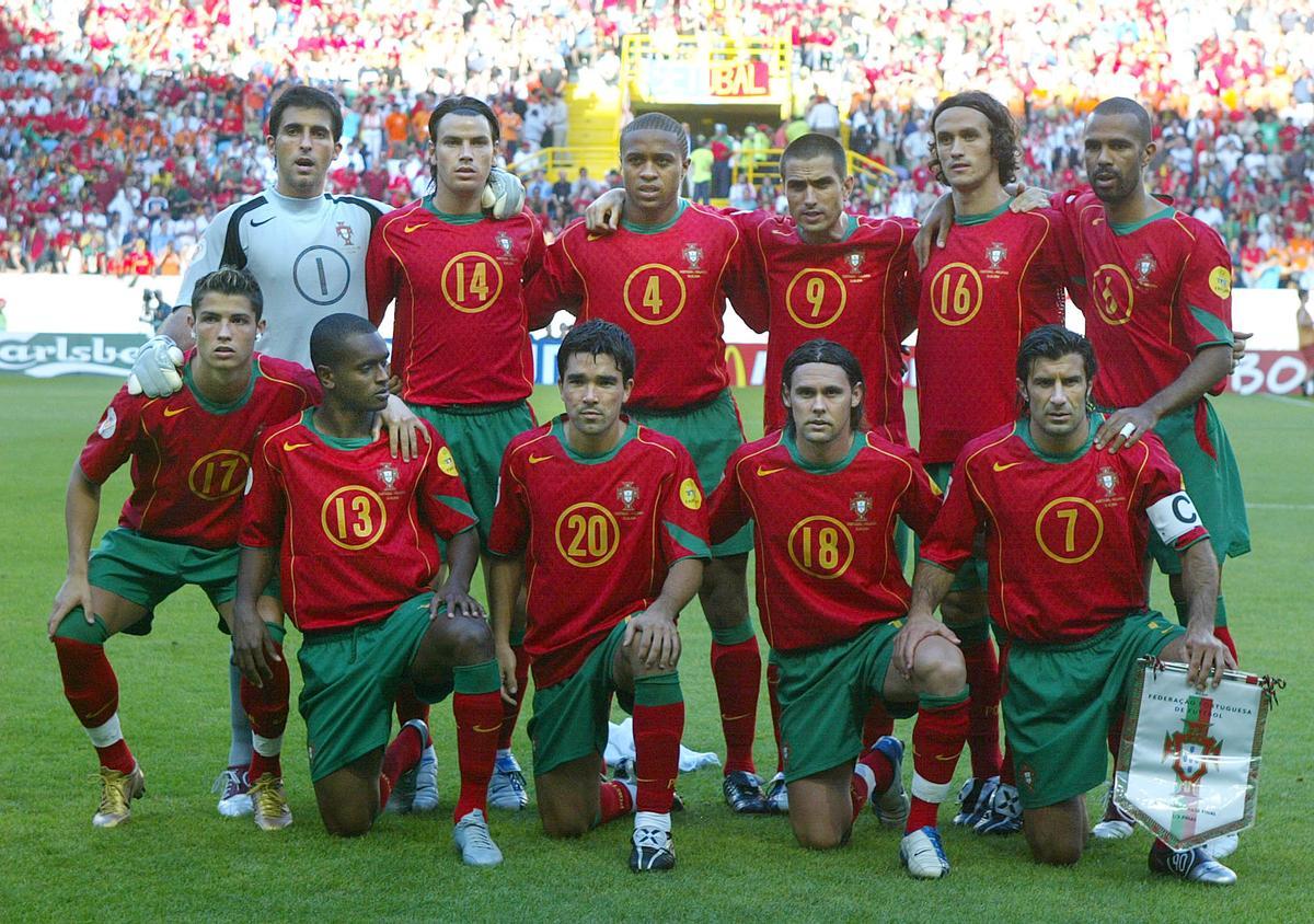 Once de Portugal en la semifinal de la Eurocopa 2004