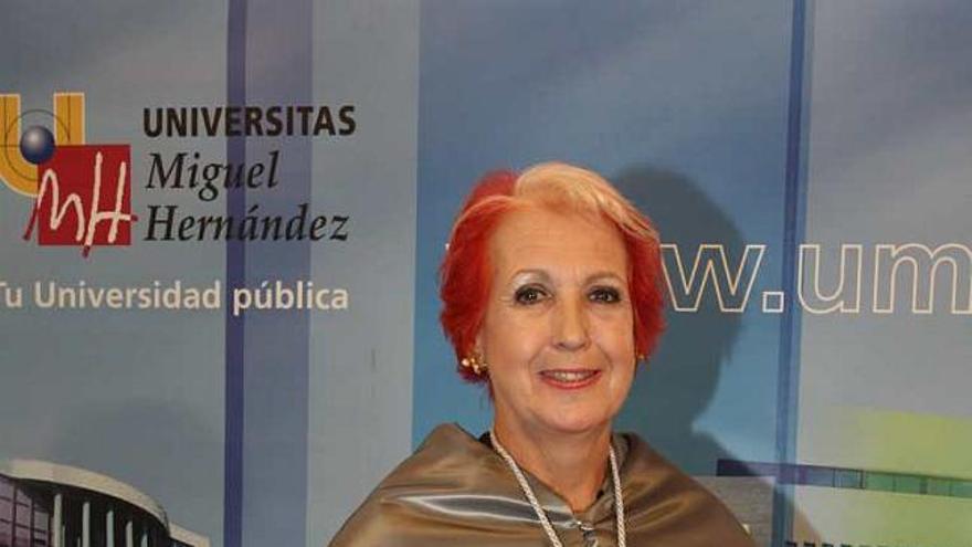 Rosa María Calaf, ayer en su investidura en la UMH.