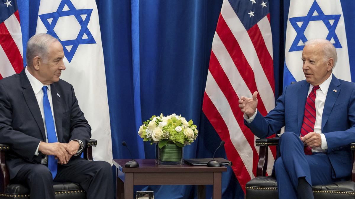 El presidente de EEUU, Joe Biden, junto a Benjamin Netanyahu, primer ministro de Israel.