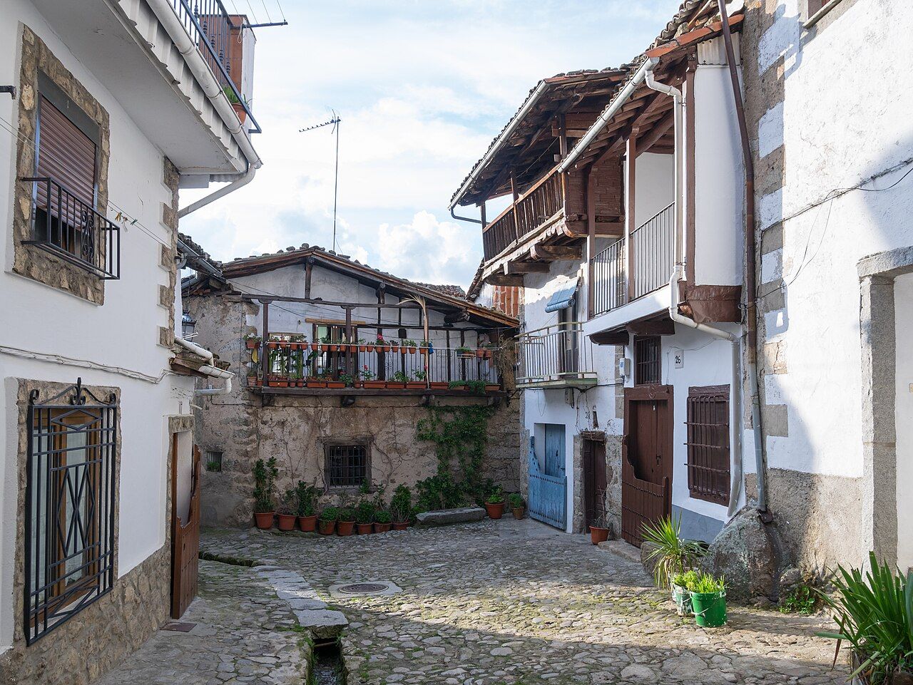 Casas típicas de Candelario, en Salamanca