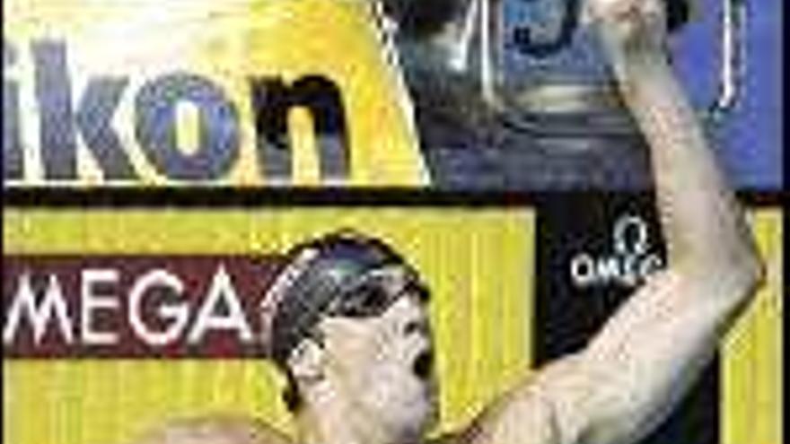 Phelps celebra su triunfo en la final de los 200 metros libres. / P.B.Kraemer