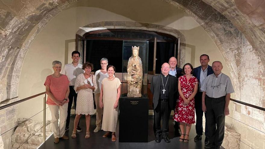 La nova figura de la Mare de Déu ja està exposada al museu comarcal de Solsona