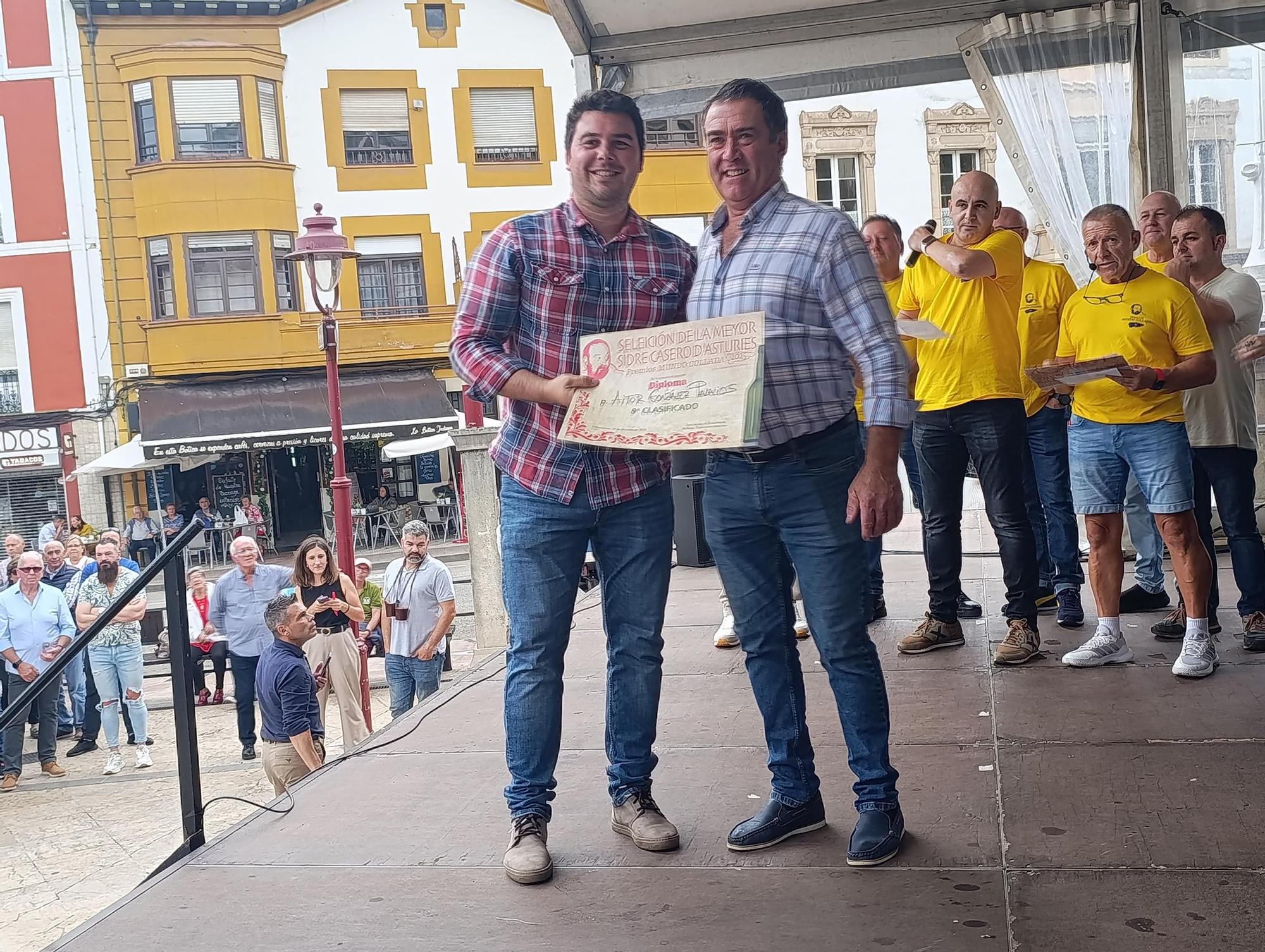 Héctor García, de Llanes,  gana la "champions" de la sidra casera en Villaviciosa
