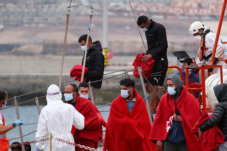 Rescatado un cayuco con 36 migrantes magrebíes al nordeste de Fuerteventura