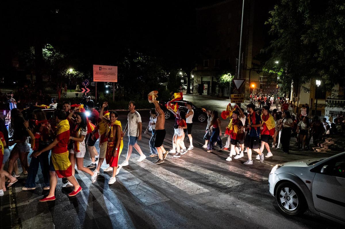 Las mejores imágenes de la celebración de la final del Mundial en Extremadura Las mejores imágenes de la celebración de la final del Mundial en Extremadura