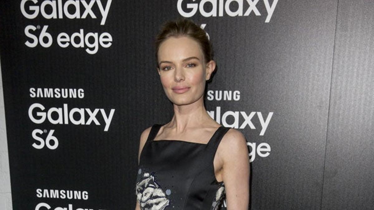 Kate Bosworth, de Prabal Gurung, en la fiesta de presentación del Samsung S6 y S6 Edge