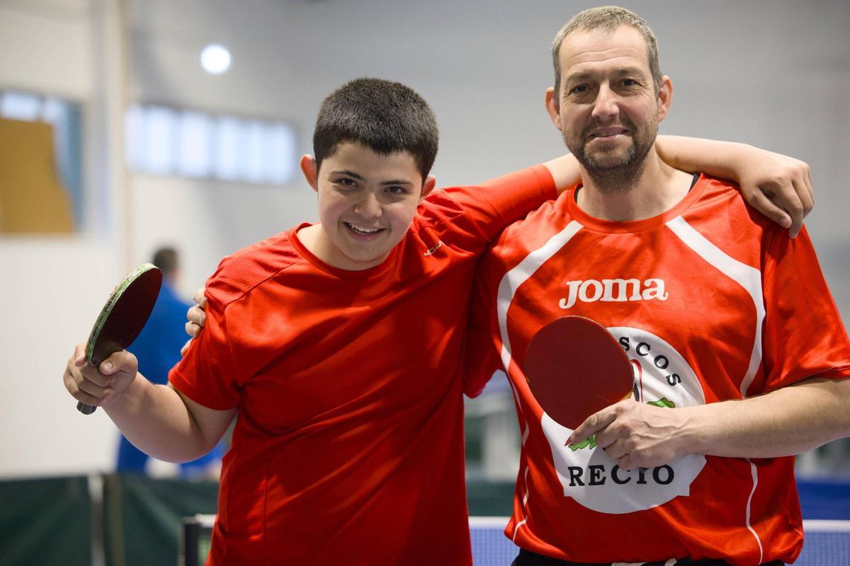 José Manuel Cotarelo y su hijo, quienes entrenan juntos.