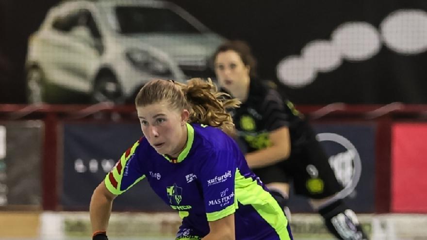 Pati Miret, capitana de l&#039;Igualada Femení HCP,  durant un partit