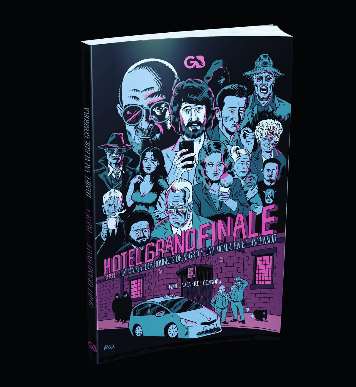 Portada del libro &quot;Hotel Grand Finale&quot; de Daniel Valverde, con ilustración de Adrián Bago