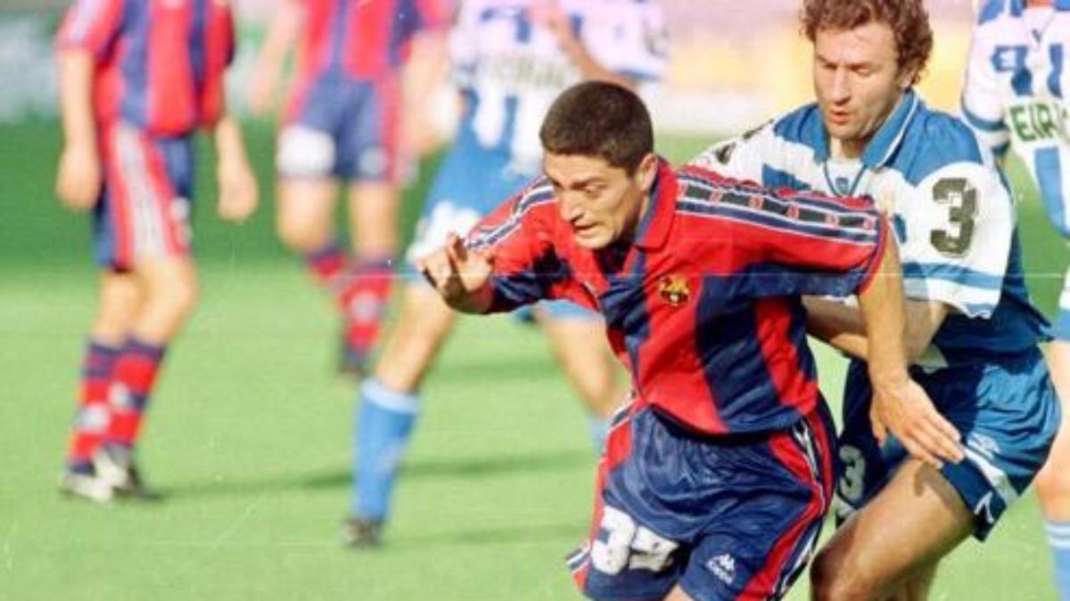 Pimi debutó con el primer equipo del Barça en Riazor