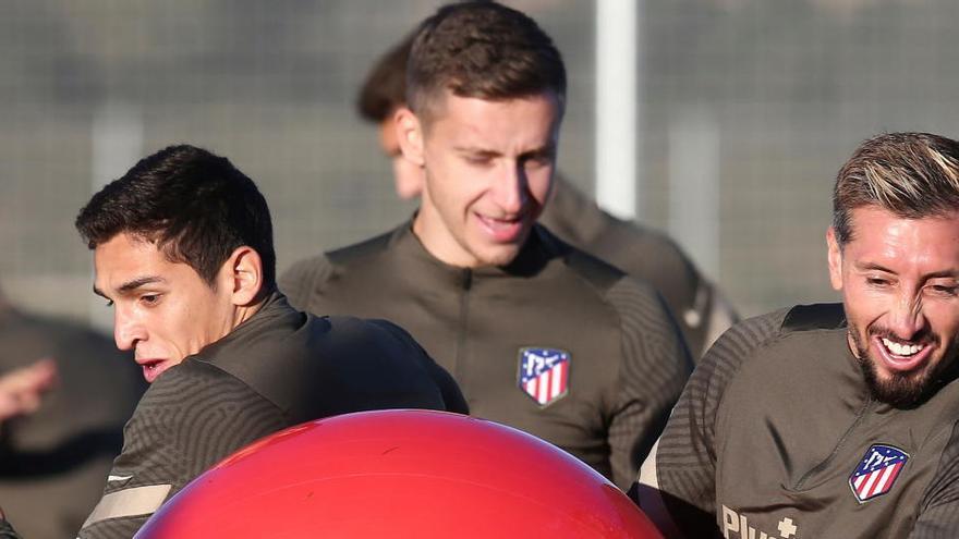 Un entrenamiento del Atlético de Madrid.