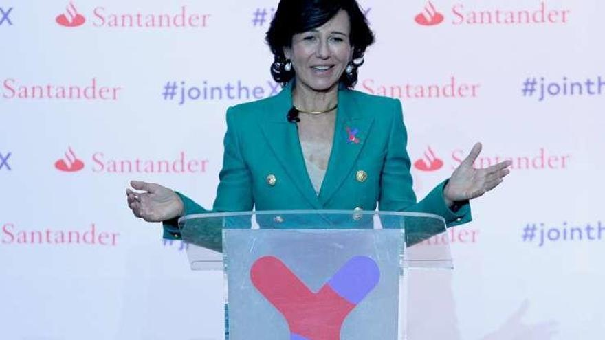 Ana Botín, ayer, durante la presentación de Santander X.