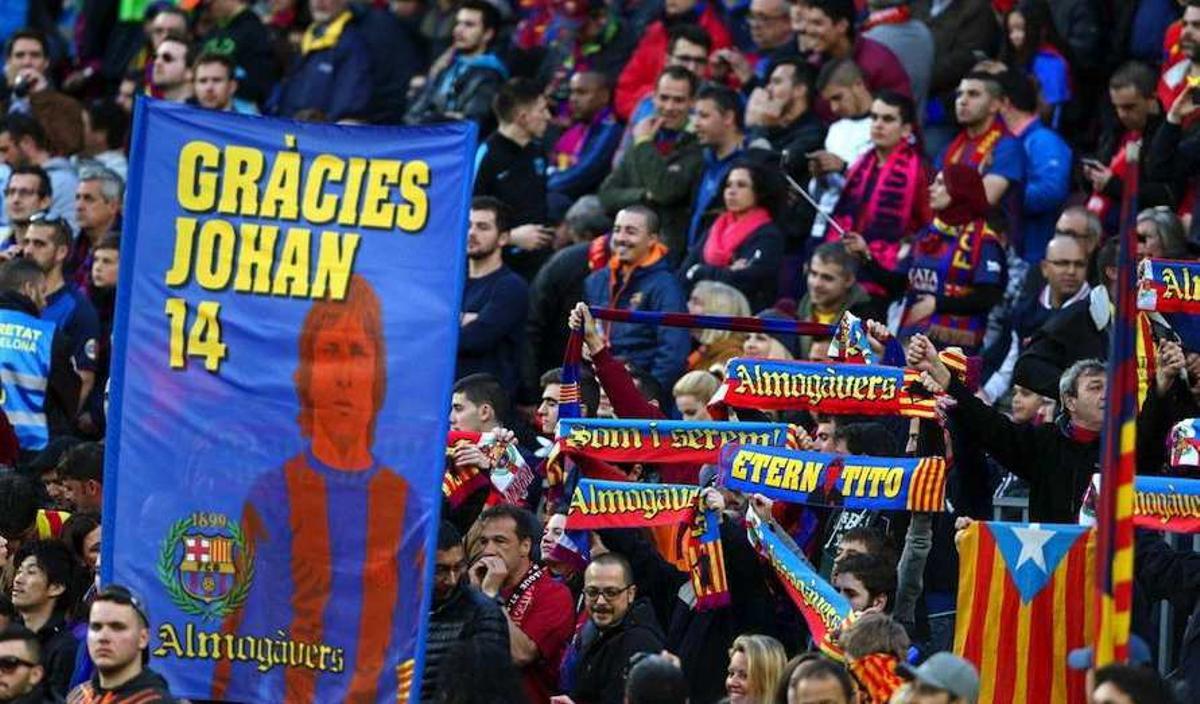 La Penya Almogàvers mantenía una relación especial con Johan Cruyff