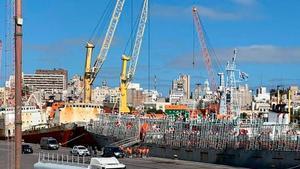 Desembarco de un cadáver en Montevideo desde un pesquero chino, en 2019