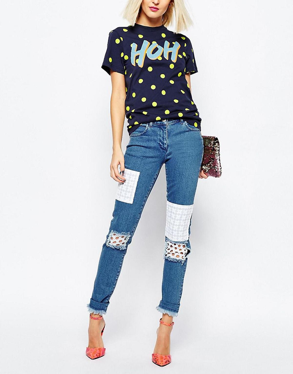 Vaqueros con patchwork, House of Holland para Asos